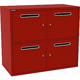 Silverline M:Line 4 Person Metal Postal Lockers - Lockers & Cloakroom