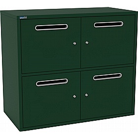 Silverline M:Line 4 Person Metal Postal Lockers - Lockers & Cloakroom