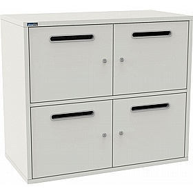 Silverline M:Line 4 Person Metal Postal Lockers - Lockers & Cloakroom