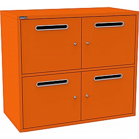 Silverline M:Line 4 Person Metal Postal Lockers - Lockers & Cloakroom