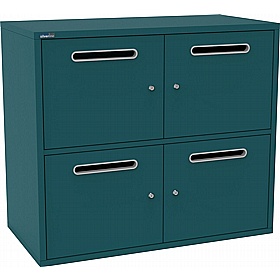 Silverline M:Line 4 Person Metal Postal Lockers - Lockers & Cloakroom