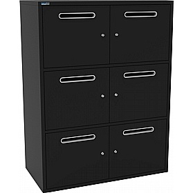 Silverline M:Line 6 Person Metal Postal Lockers - Lockers & Cloakroom