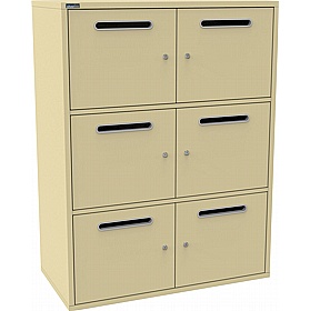 Silverline M:Line 6 Person Metal Postal Lockers - Lockers & Cloakroom