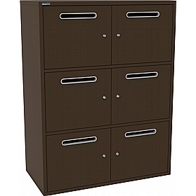 Silverline M:Line 6 Person Metal Postal Lockers - Lockers & Cloakroom