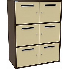 Silverline M:Line 6 Person Metal Postal Lockers - Lockers & Cloakroom
