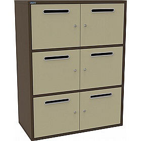 Silverline M:Line 6 Person Metal Postal Lockers - Lockers & Cloakroom