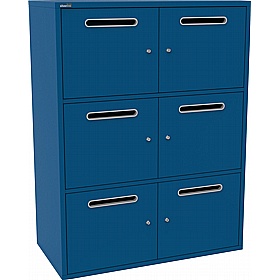 Silverline M:Line 6 Person Metal Postal Lockers - Lockers & Cloakroom