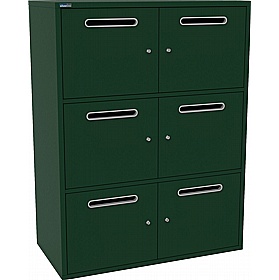 Silverline M:Line 6 Person Metal Postal Lockers - Lockers & Cloakroom