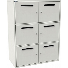 Silverline M:Line 6 Person Metal Postal Lockers - Lockers & Cloakroom