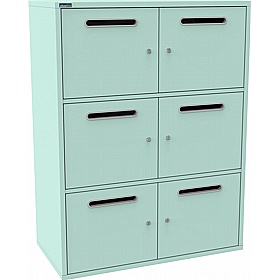 Silverline M:Line 6 Person Metal Postal Lockers - Lockers & Cloakroom