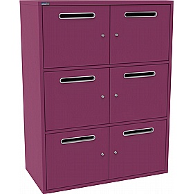 Silverline M:Line 6 Person Metal Postal Lockers - Lockers & Cloakroom