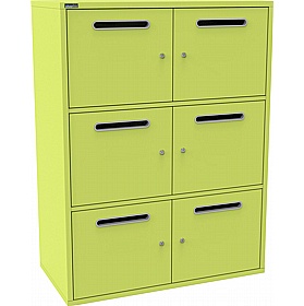 Silverline M:Line 6 Person Metal Postal Lockers - Lockers & Cloakroom