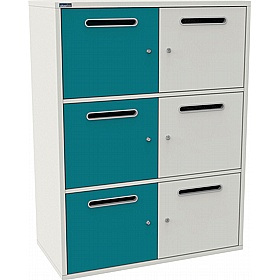 Silverline M:Line 6 Person Metal Postal Lockers
