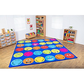 Emotions Large Square Placement Carpet - Education