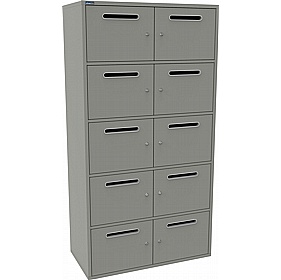 Silverline M:Line 10 Person Metal Postal Locker - Lockers & Cloakroom