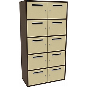 Silverline M:Line 10 Person Metal Postal Locker - Lockers & Cloakroom