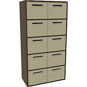 Silverline M:Line 10 Person Metal Postal Locker - Lockers & Cloakroom