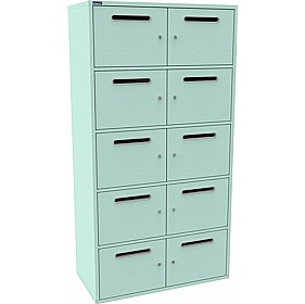 Silverline M:Line 10 Person Metal Postal Locker - Lockers & Cloakroom
