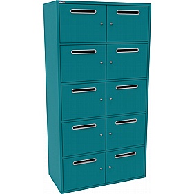 Silverline M:Line 10 Person Metal Postal Locker - Lockers & Cloakroom