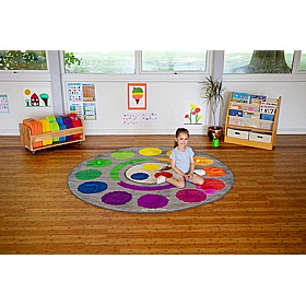 Rainbow Colour Wheel Carpet - Education