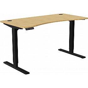 SmartLine Bamboo Curve Sit Stand Office Desks