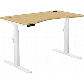 SmartLine Pro Bamboo Curve Sit Stand Office Desks - Office Furniture