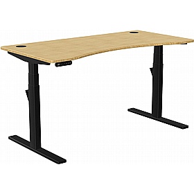 SmartLine Pro Bamboo Curve Sit Stand Office Desks