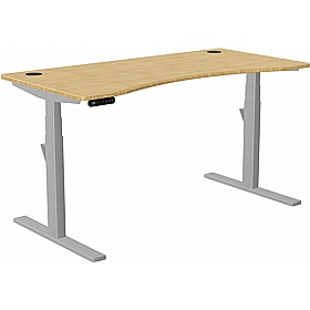 SmartLine Pro Bamboo Curve Sit Stand Office Desks - Office Furniture