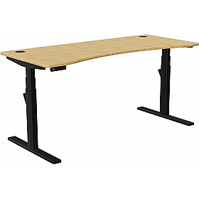 SmartLine Pro Bamboo Curve Sit Stand Office Desks - Office Furniture