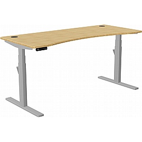 SmartLine Pro Bamboo Curve Sit Stand Office Desks - Office Furniture
