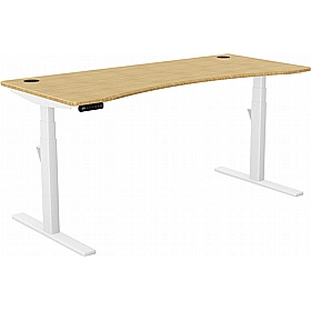 SmartLine Pro Bamboo Curve Sit Stand Office Desks - Office Furniture