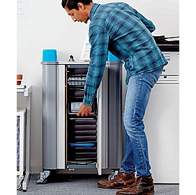 LapCabby Tab 16H Horizontal Single Door Tablet Charging and Storage Trolley - Education