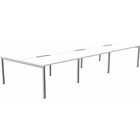 SmartLine 6 Person Back to Back Bench Office Desking - Office Furniture