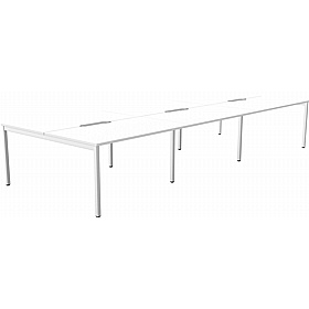 SmartLine 6 Person Back to Back Bench Office Desking - Office Furniture