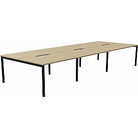 SmartLine 6 Person Back to Back Bench Office Desking - Office Furniture