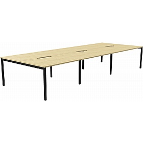 SmartLine 6 Person Back to Back Bench Office Desking - Office Furniture