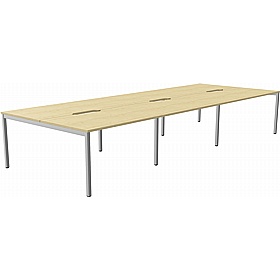 SmartLine 6 Person Back to Back Bench Office Desking - Office Furniture