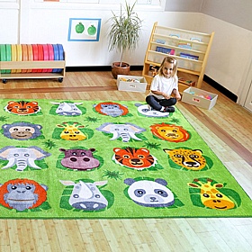 Zoo Conservation Rectangular Placement Carpet