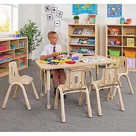 Wisdom Elegant Height Adjustable Rectangular Tables - Education