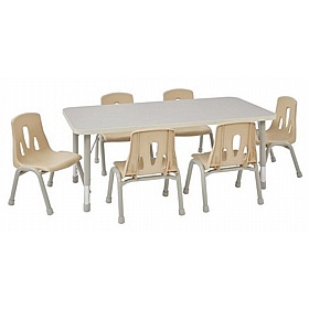 Modern Thrifty Height Adjustable Rectangular Tables - Education