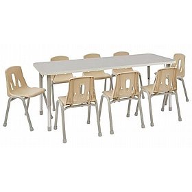 Modern Thrifty Height Adjustable Rectangular Tables - Education