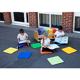 Rainbow Square Mats & Tuf 2 Trolley - Education