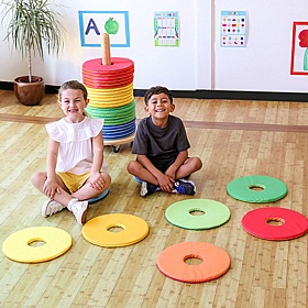 Rainbow Circular Mats & Donut Trolley