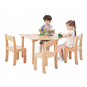 Zona Beechwood Trapezoid Nursery and Pre School Tables - Education