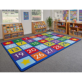 Large Numbers Rectangular Placement Carpet - Education