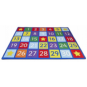 Large Numbers Rectangular Placement Carpet - Education