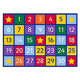 Large Numbers Rectangular Placement Carpet - Education