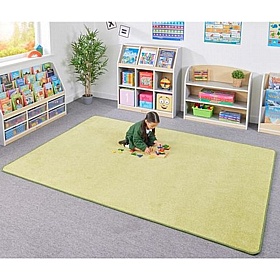 Solid Rectangular Placement Carpet - Education