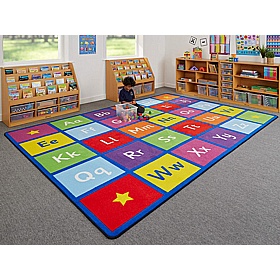 Large Alphabet Rectangular Placement Carpet