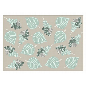 Abstract Leaf Rectangular Placement Carpet - Education